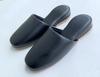 TOKYO SLIPPER Antibacterial Vinyl Slippers of with Thick EVA Safety Slippers for Business and Guest Use Leather-Look (Set 5) Soles, (Black, Large)