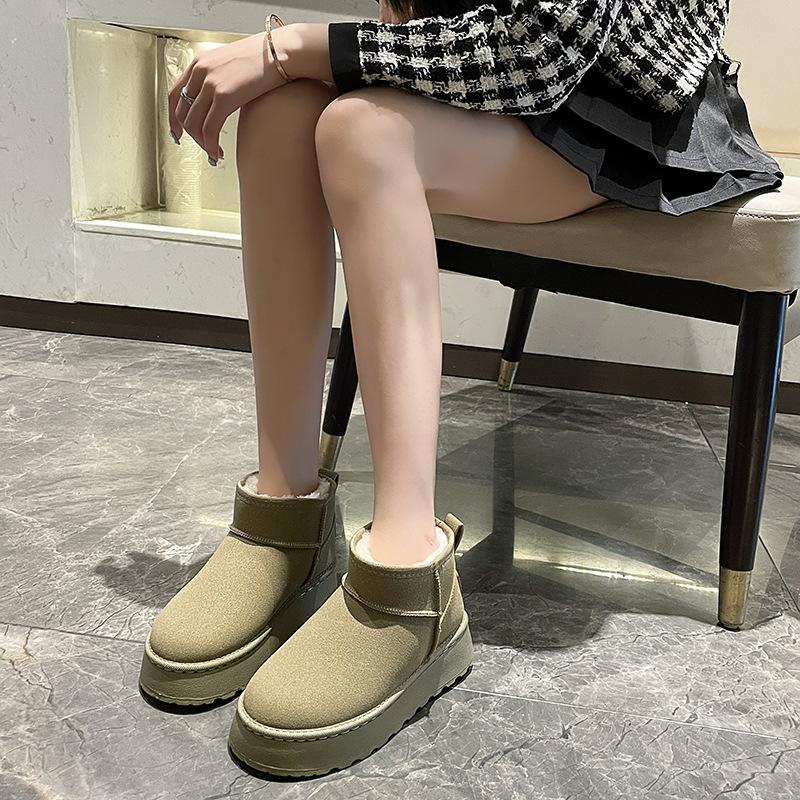 Зимние ботинки на толстой подошве с добавлением флиса American для женщин 36 чёрный — фото 5