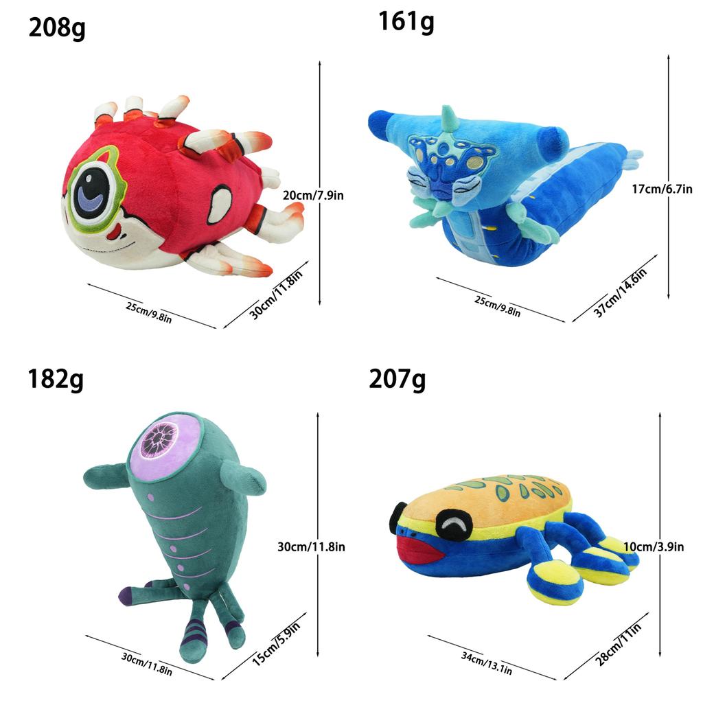 Cartoon Stuffed Plush Set For Subnautica 2 Oculous Crashfish Floater Ghost Leviathan Fan Merchandise