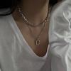 Fashion Unisex Multilayer Hip Hop Long Chain Necklace For Women Jewelry Gifts Square Pendant Necklace Accessories