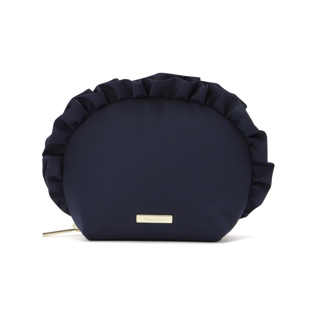 Franc Franc Japan [ec Limited Outlet Item] Frill Round Pouch Navy