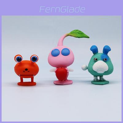 Pikmin Collectible Pvc Figurines Set For Game Fans With Display Stand