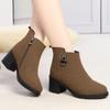 Fashion AIYUQI Women Ankle Boots 2025 New Winter Genuine Leather Wool Boots Women Large Size High Heels Warm Fashion Boots Ladies