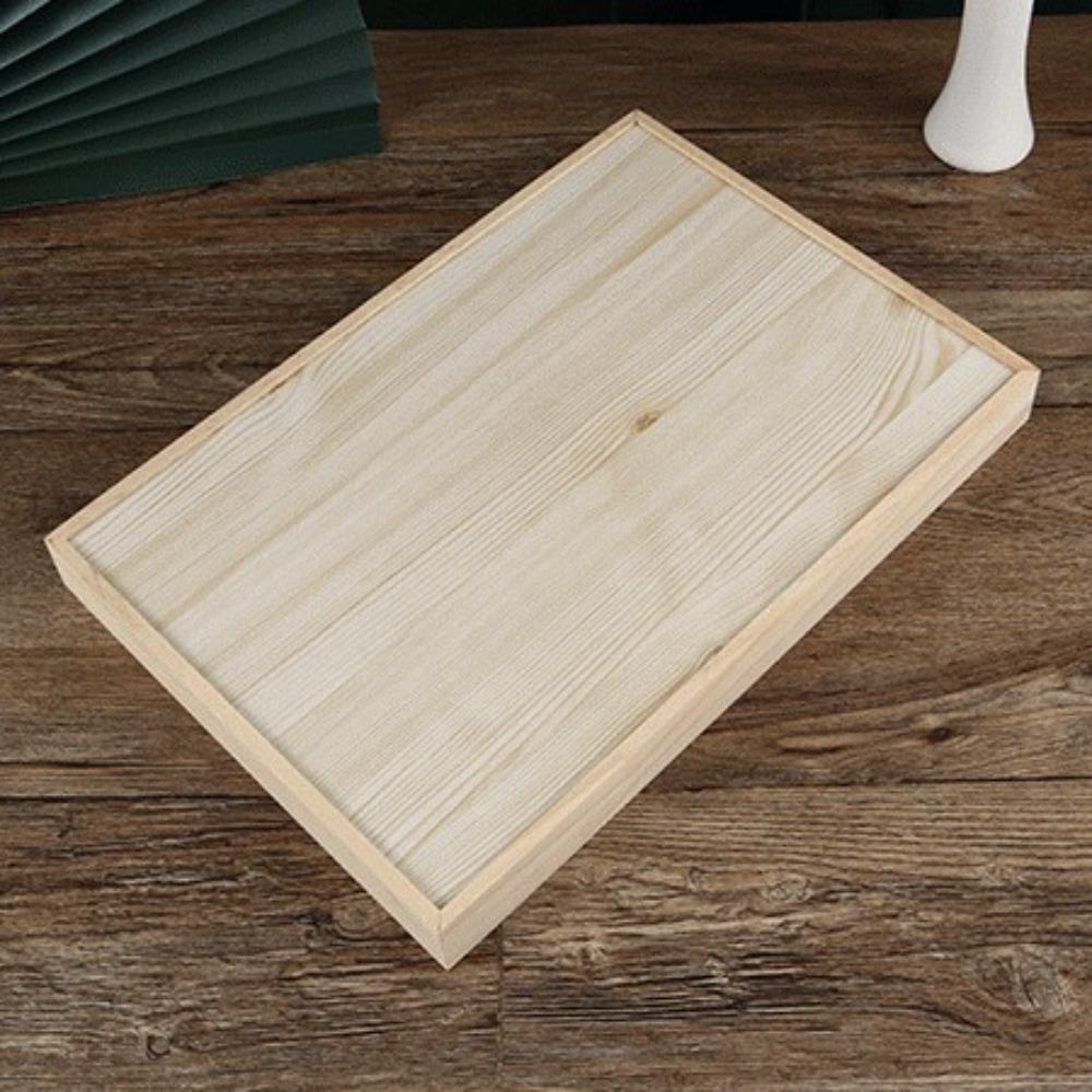 Solid Wood Necklace Storage Box Divider Ring Earring Holder Dish Jewelry Display Tray  Pendants