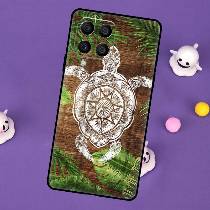 Turtle Wood Pattern Cover For Samsung Galaxy M11 M51 M31 M33 M13 M23 M53 M15 M55 M14 M34 M54 M20 M32 M52 Case