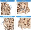 ROBOTIME ROKR Owl Clock Mechanical Gears 3D Wooden Puzzle LK503