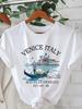 Fashion Venice Italy Print Womens Crew Neck TShirt  Casual Short Sleeve Letter Print Comfortable Casual Fit Vibrant Colors