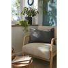 Coussin - GAIA - 40 x 60 cm - Déhoussable - Gaze de coton anthracite - Élégant