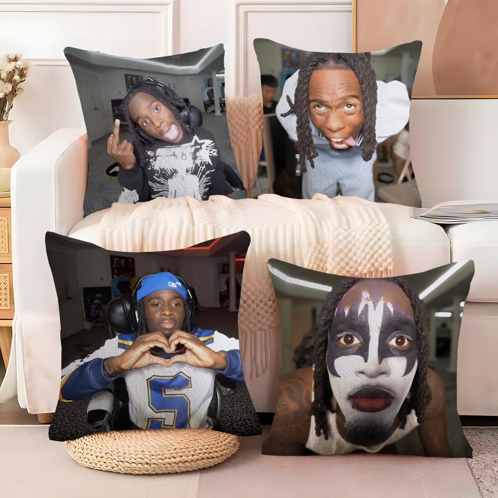 Funny K-kai cenat meme kc Pillow Case Home Living Room Decoration Linen Pillow Cases Cushion Cover