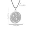 Fashion Hip Hop Stainless Steel Double Koi Fish Medal Pendant Necklace for Men and Women Fashion Lucky Jewelry Gift