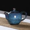 Ceramic Fully Handmade TeaPot 300ml Tianmu Glazed Tea Pot Single Pot Single Tea Set Zisha Teapot Clay Heated Kettle Teapots Bar