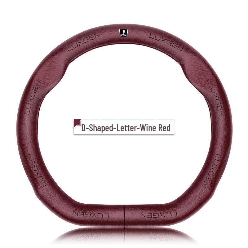 Genuine Leather Luxgen Steering Wheel Cover - Universal Fit for U6, Big 7, S5, U5, 7MPV, Na 5, Rui 3 Models