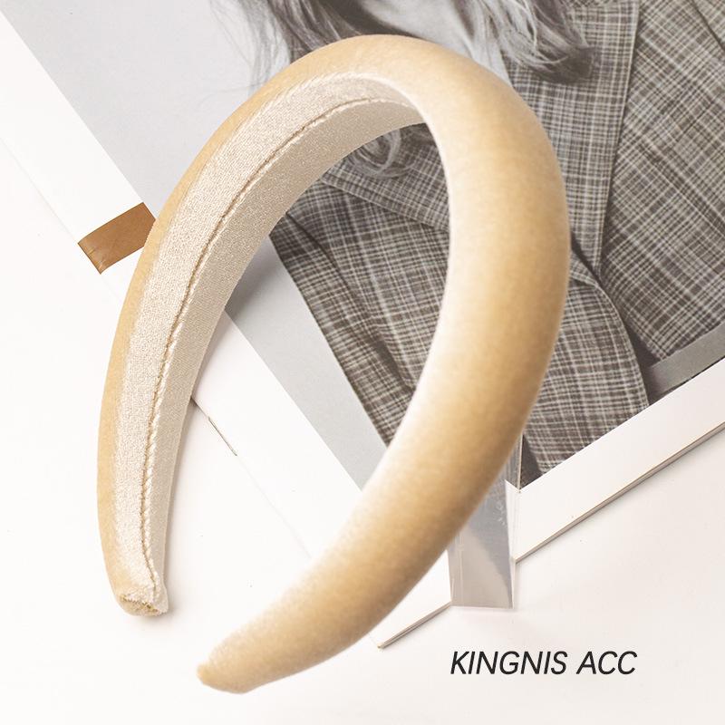 

2025 Gold Velvet French Solid Color High-End Headband: Unique Style Women s Hair Accessory вершковий