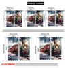 2pcs 2D flat printing Merry Christmas Popular Drapes Christmas Train Versatile Polyester Without Electricity Holiday Decorations