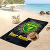 Norwich City Gepersonaliseerde Bedrukte Strandlaken Voetbal Logo Steun Aangepaste Naam Tekst Absorberende Handdoek Voor Sport Reizen Speciaal Cadeau