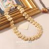 Vintage woven necklace court light luxury exquisite neck chain high sense ins wind gold niche design female collarbone chain