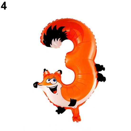 Cute Animal Balloons Kids Party Decor Ballon Birthday Wedding Number Foil Gift