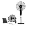 16-Inch Rechargeable Solar Floor Fan with Light for Outdoor Camping
