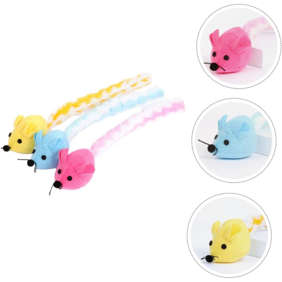 Catnip Plush Mouse Shaped 3Pack For Indoor Cats, Interactive Soft Toy, Durable Catnip Toy, Promotes Activity