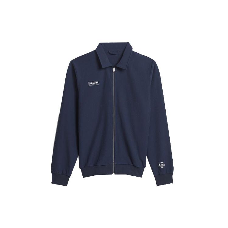 adidas originals Ewood Tt Solid Color Sports Jacket Blue Men s GT1819 XS