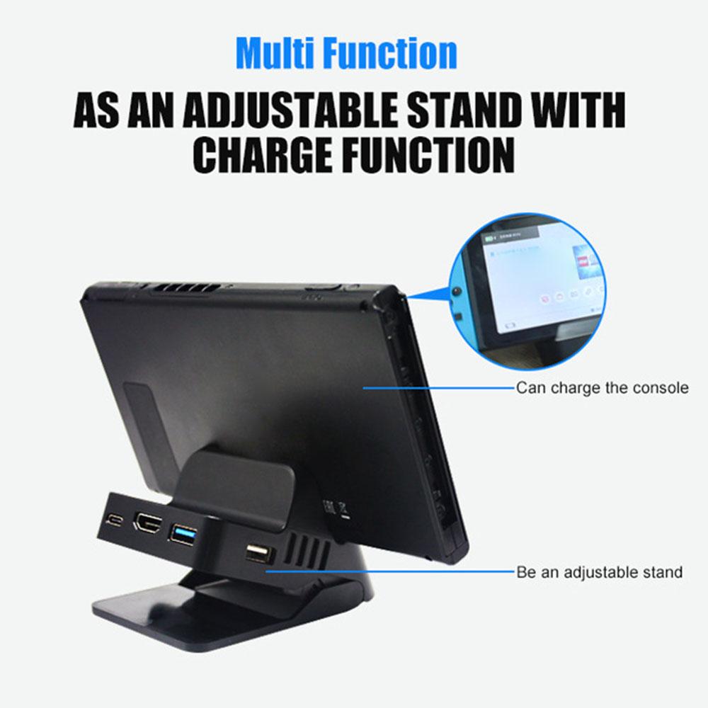 TOPWOLF For Nintendo Switch/Switch OLED Game Console Charging Base TV Screen Projection Video Converter