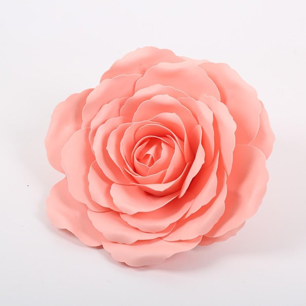 

3D Large Artificial Flower Arch Road Lead Flower 30cm Artificial PE Rose PE Artificial Fake Rose Flower Home Decoration рожевий