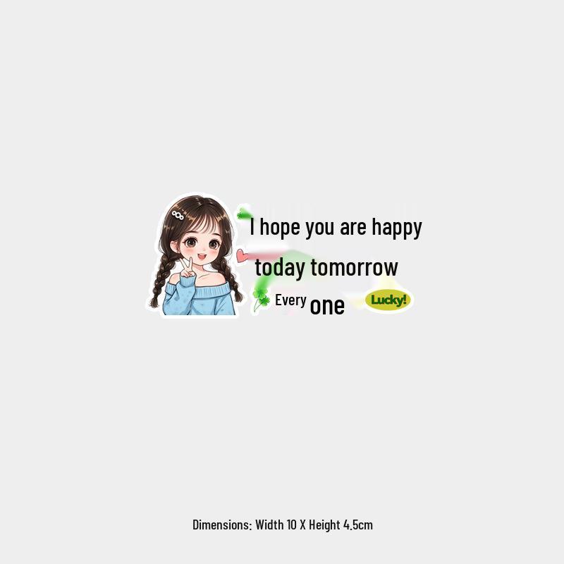 Reflective Waterproof Car Sticker - Wishing Happiness Always