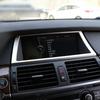 Car Console Navigation Frame Decoration Decals Trim For BMW X5 E70 X6 E71
