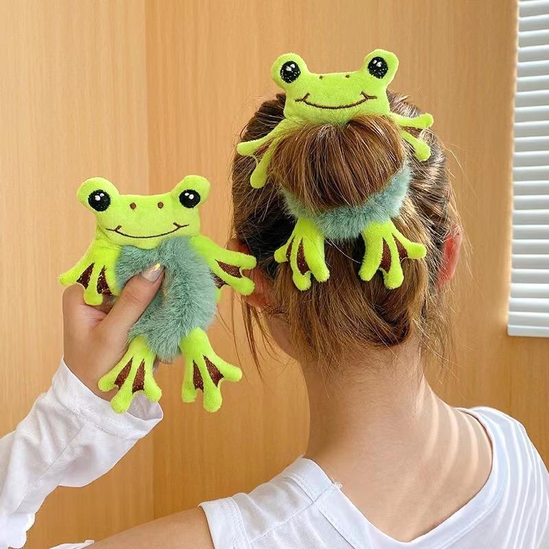 Clothing Women Fashion Plush Hair Tie Cute 3D Animal Tie Hair Head Rope Ponytail Holster