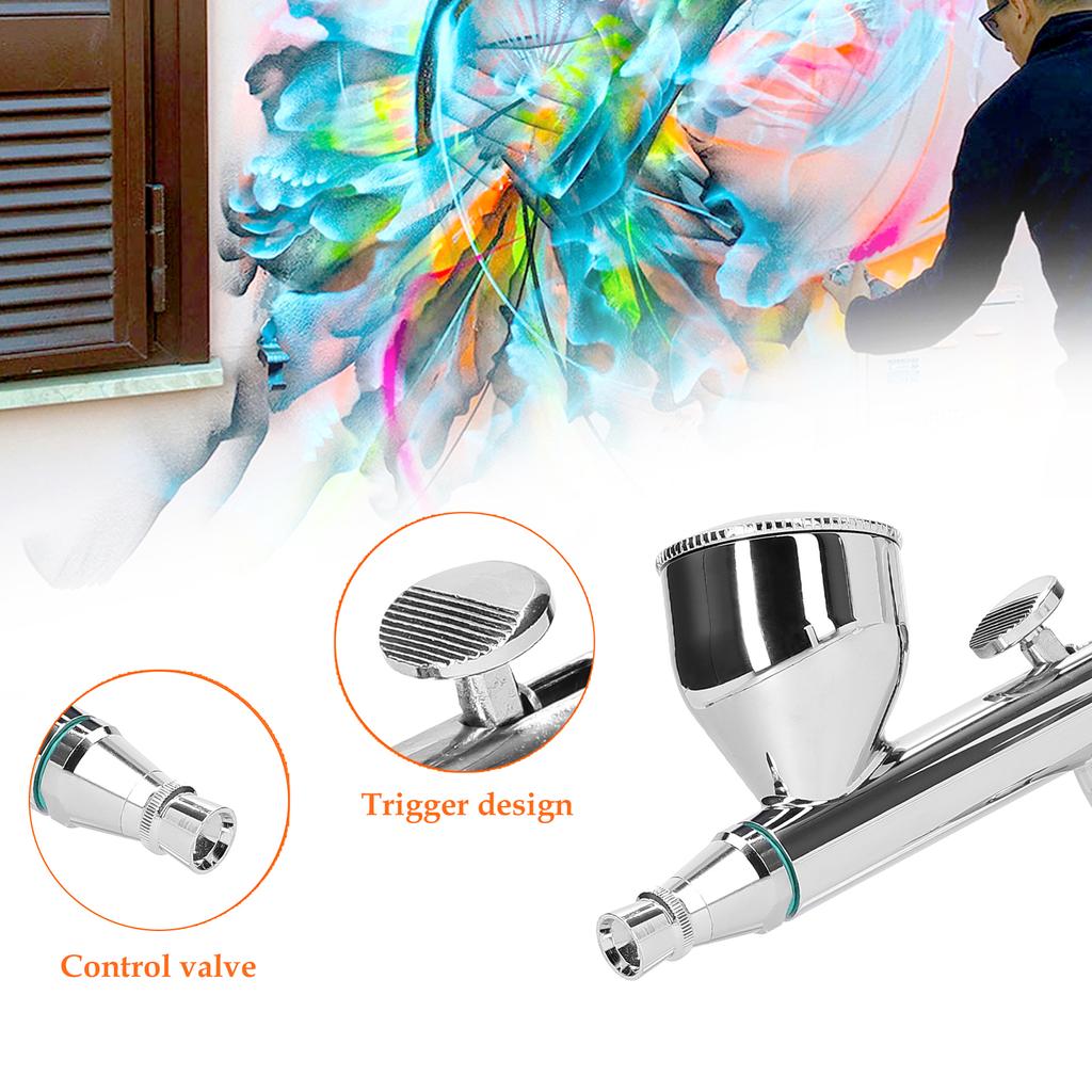 Multi-purpose Professional T182C 0.3mm Airbrush Max 30PSI Air Pump Set for Model Making DIY Art