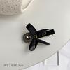 New France Black Bow Pearl Hair Accessories Hair Clips Pins Elegant Daily Bowknot Imitation Pearl Headwear Barrettes Spring Clip