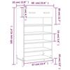 VidaXL Armoire à chaussure Blanc brillant 60x35x105 cm Bois ingénierie 829622