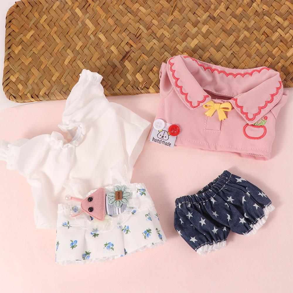 Lovely Design Idol Dolls Cartoon Pattern Skirt Soft Texture Cotton Plush Dolls Skirt Friends Gifts