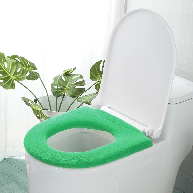 Universal Washable Knitted Toilet Mat and Disposable Cover for All Seasons