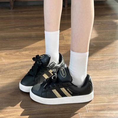Student Casual Versatile Trend Sports Shoes Women's Street Photography Hong Kong Style Retro Low-top Board Shoes Support