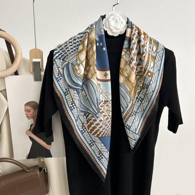 Διακοσμητικό μεταξωτό μαντήλι απλής υφής Γυναικείο νέο στιλ Μόδα άνοιξη και φθινόπωρο Καλοκαίρι Ευέλικτο μαντήλι στο κεφάλι Κασκόλ εργασίας