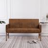 Day and Night - Day and Night Bench with Armrests In Brown Artificial Suede Leather 140 Cm