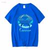 Cancer Astrology Zodiac Horoscope Sign T Shirt Long Or Short Sleeves Vintage Washed Stylish Versatile Streetwear Homme