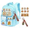 Zaino Scolastico Kawaii Capibara con Tracolla Regolabile Adorabile Daypack Resistente all'Usura Tessuto Oxford Zaino per Viaggio Vacanza