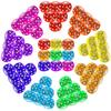 20pcs 14mm Acrylic Color Transparent Dice Round Angle Point Dice Points Game Party Board Game Accessories Point Game Props