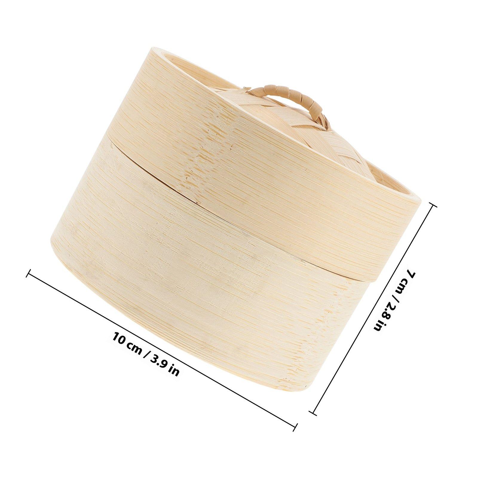 1Set Eco Friendly Bamboo Steamer Basket with Tight Seal Lid for Steaming Dumplings Buns Desserts Vegetables Corn светло-желтого