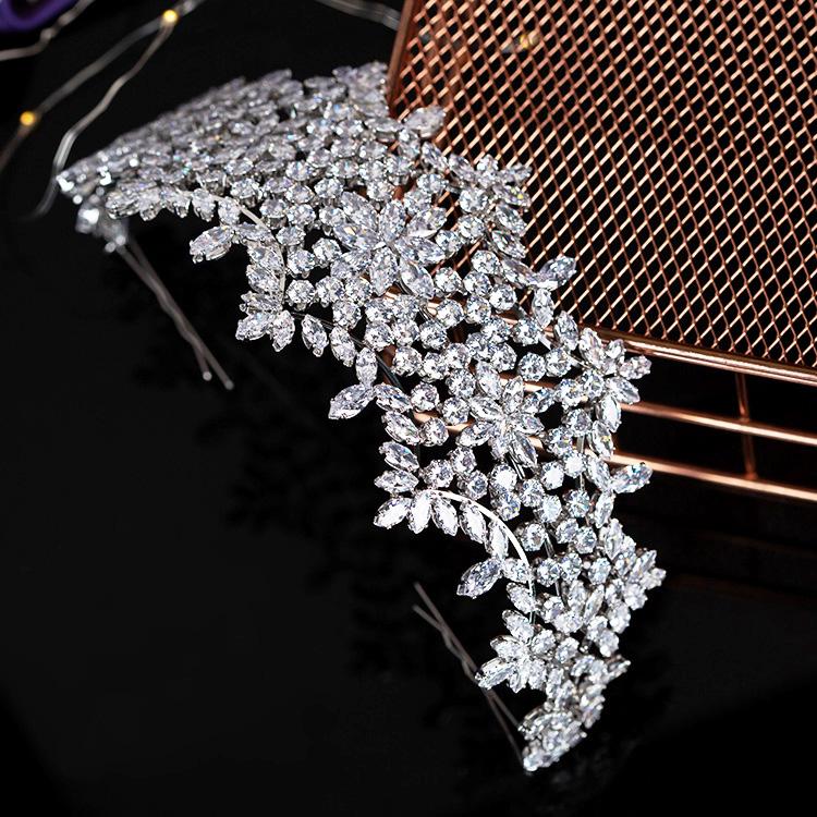 CZ Hairband Classic Vintage Women Wedding Hair Accessories Fashion Party Tiaras and Crown Bridal Hair BC5144 Corona Princesa