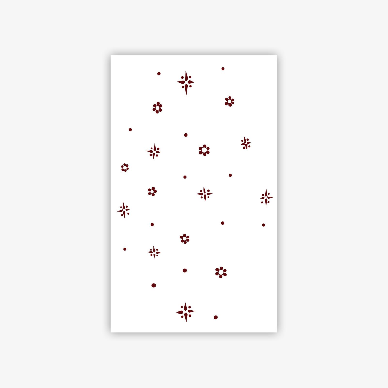 

Burgundy Flower Starlight Tattoo Sticker, Waterproof And Long-Lasting, Gentle Back Of Hand, Simulated Tattoo Sticker 9*15