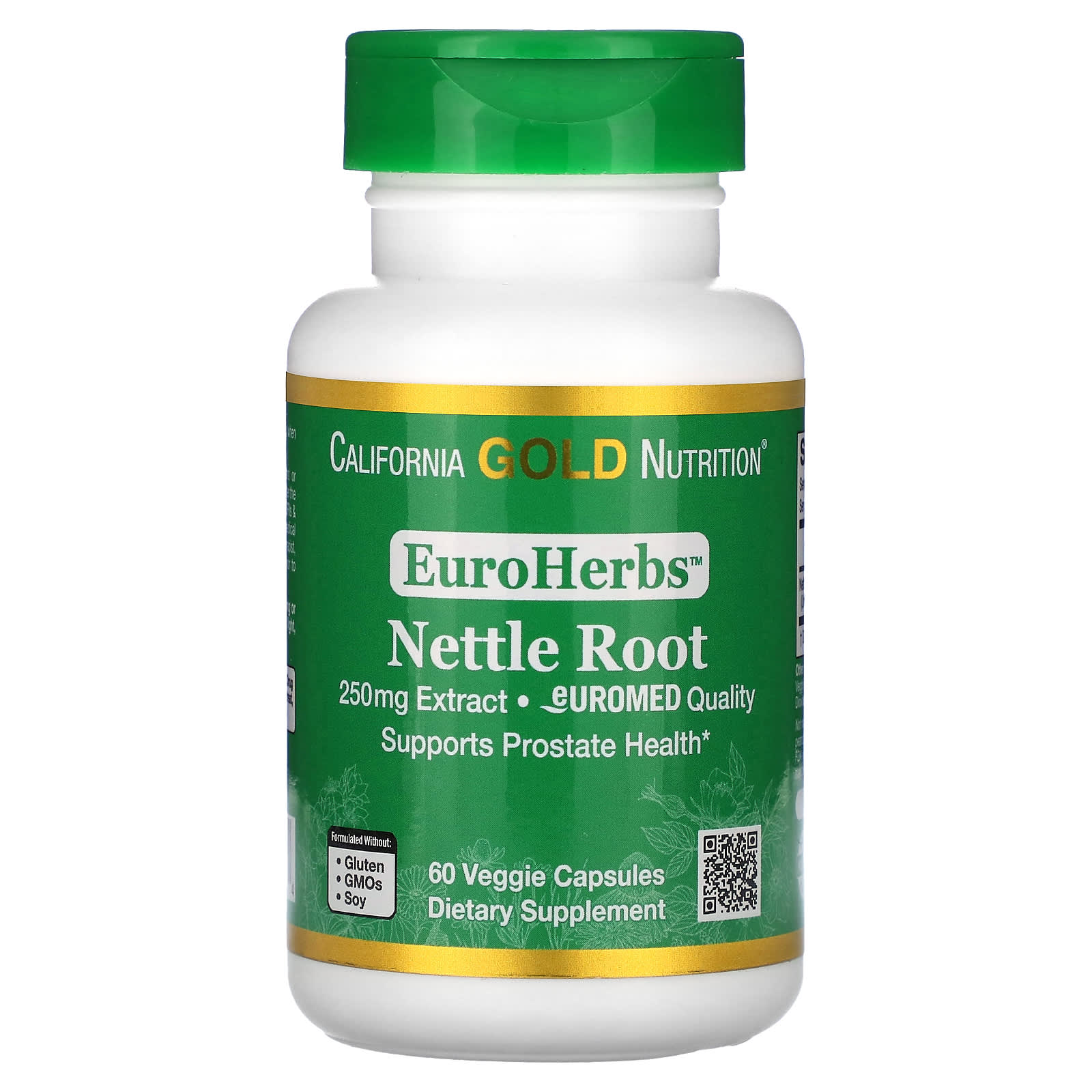 

Euroherbs, Nettle Root Extract, Euromed Quality, 250Mg, 60 Veggie Caps
