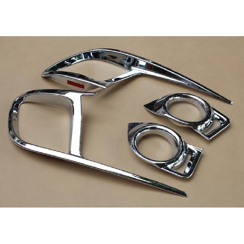 For 2014-2016 Toyota Highlander Kluger Front Rear Fog Light Lamp Cover Surrounds