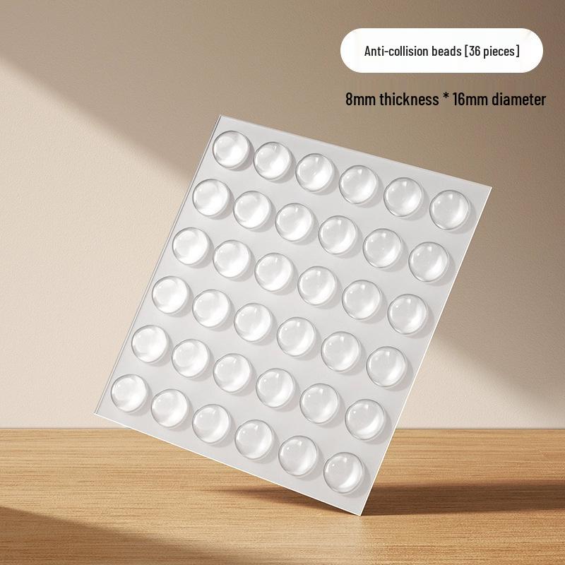Self-Adhesive Silicone Anti-Collision Beads: Transparent Door Handle & Toilet Lid Shock Absorbers