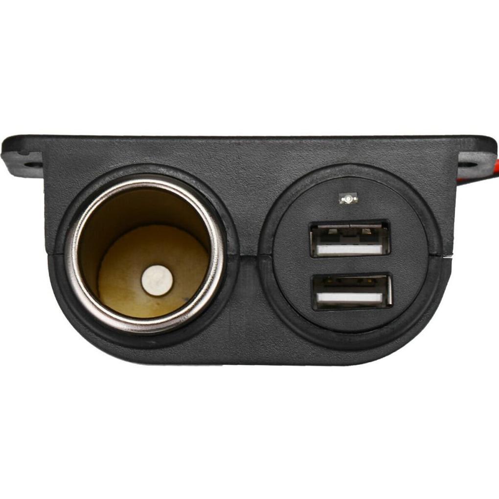 Plastic Car Lighter Socket Under-dash Mount Charging Adapter Splitter USB Charger Automotive Electronic Accessory