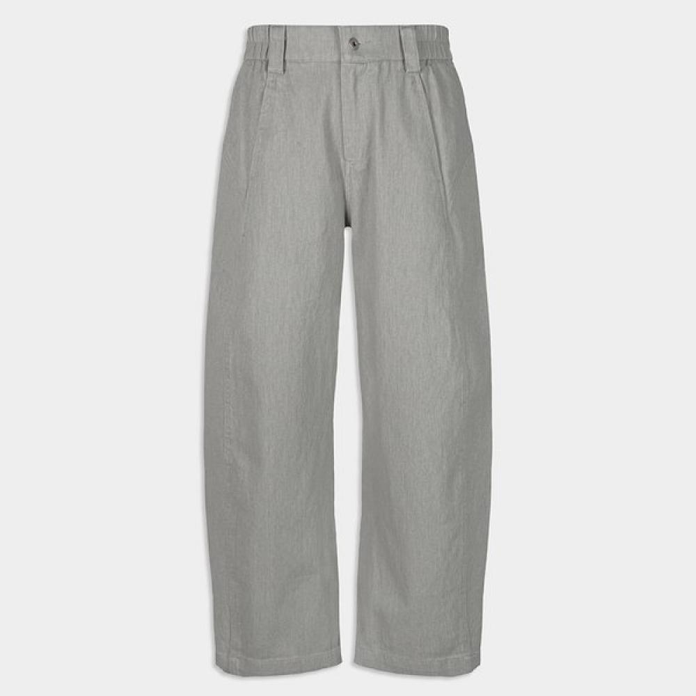 Weekhour Curved Line Wide Cotton Pants Khaki KHAKI/M