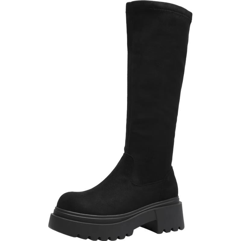 ZHR Women s Thick-Soled Over-the-Knee Boots 35