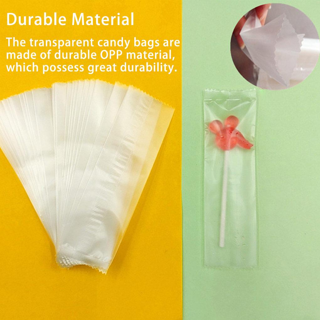 100 ks Průhledné sáčky na cukroví Plochý otevřený horní okraj OPP Celofánový obal na lízátka Dárkové balíčky na narozeninovou oslavu Ruční výroba DIY Čisté
